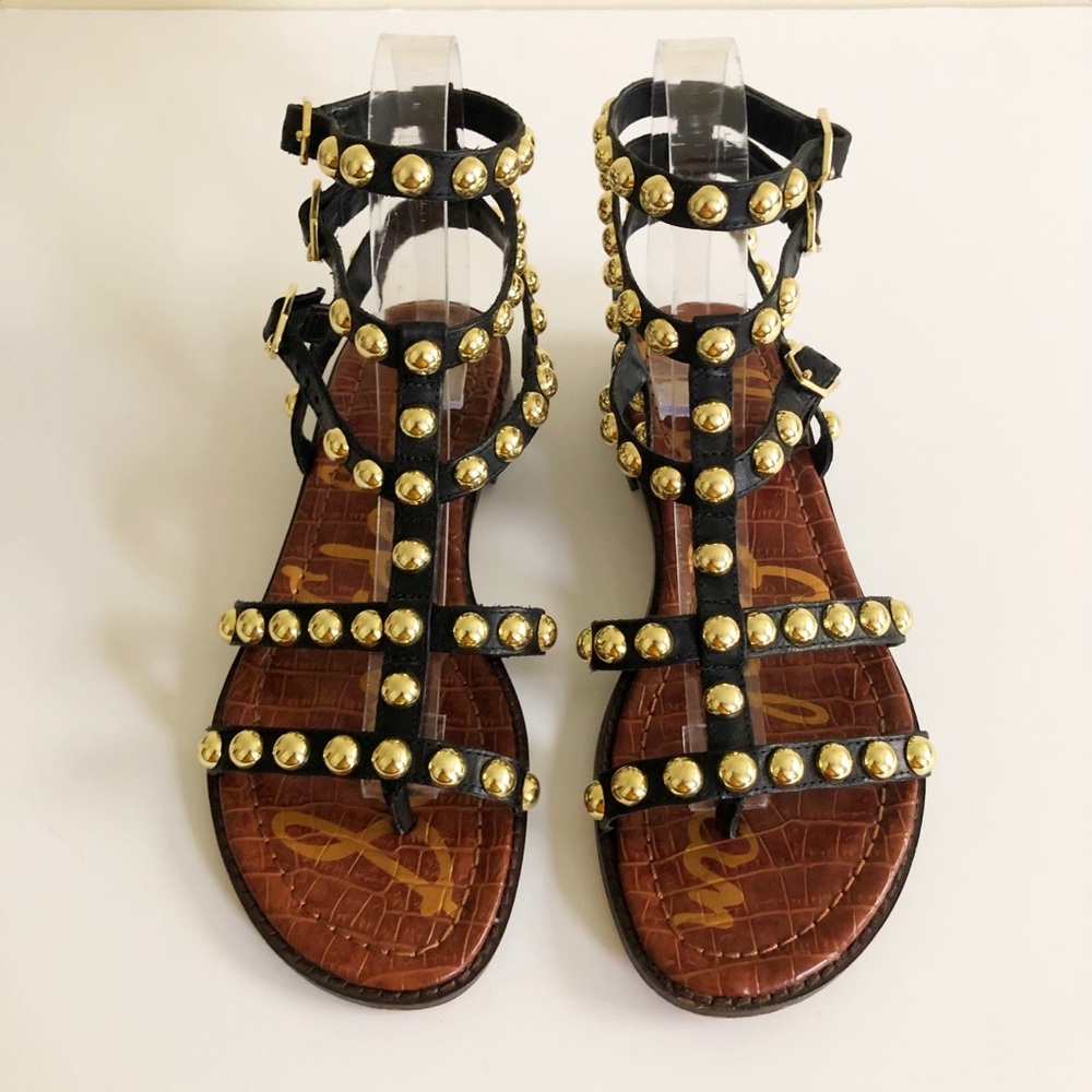 Sam Edelman Eavan Gladiator Sandals, Black, Sz 6